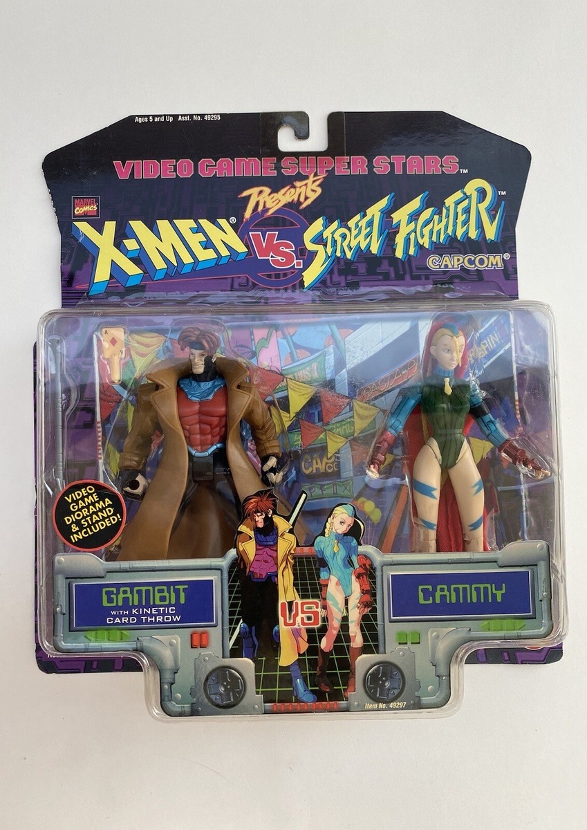 1998 Toy Biz X-Men vs Street Fighter GAMBIT vs CAMMY Video Game