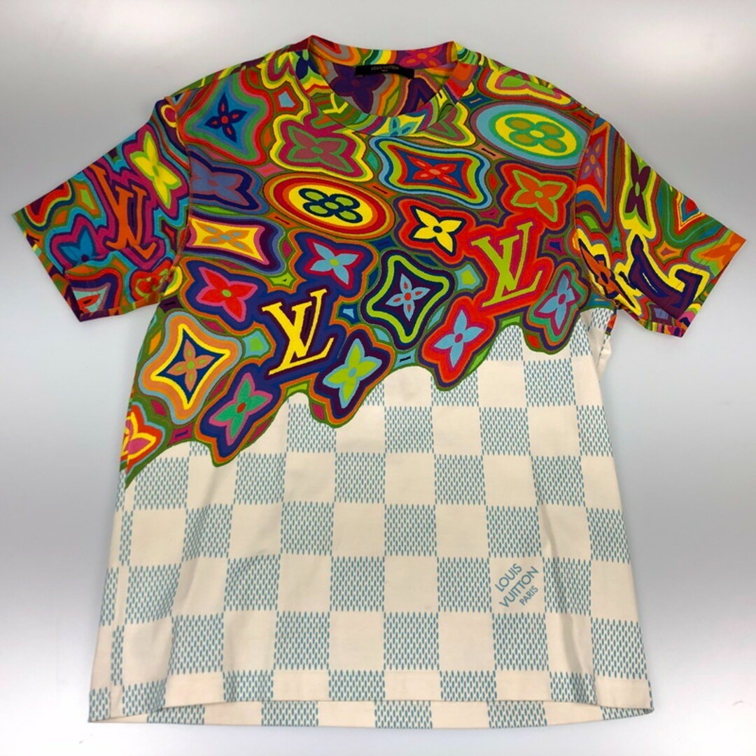 LOUIS VUITTON/ Printed Damier LV T-shirt, Multicolor, Size: L | eBay