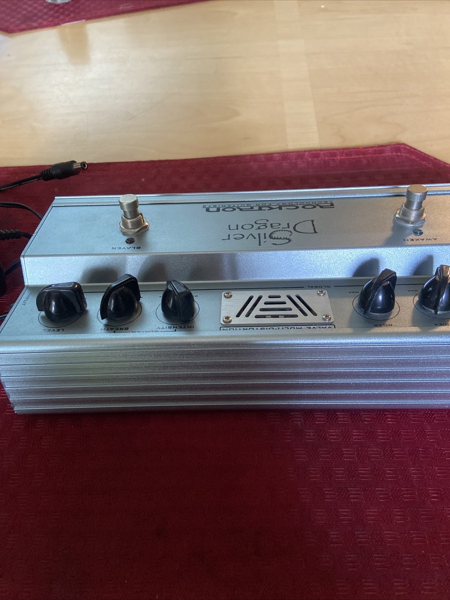 Rocktron Silver Dragon Distortion Guitar Pedal Tube & Solid-State