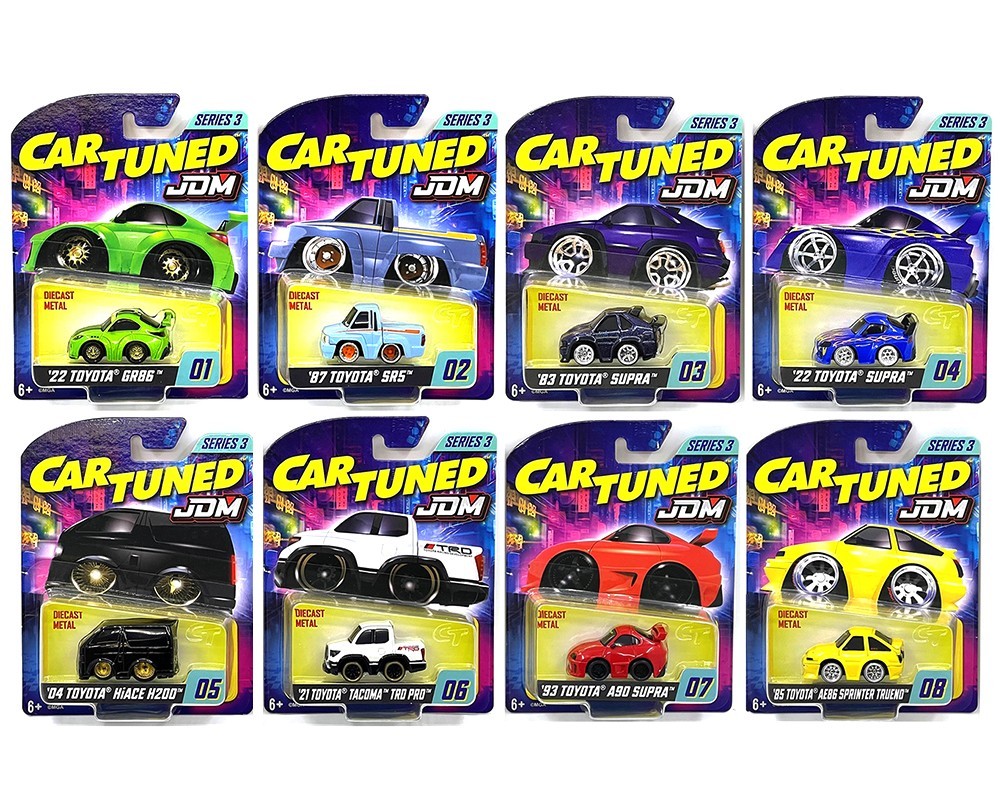 2025 CarTuned 1:64 Series 3 JDM Tuners 8 Car Set, 558675-XX2