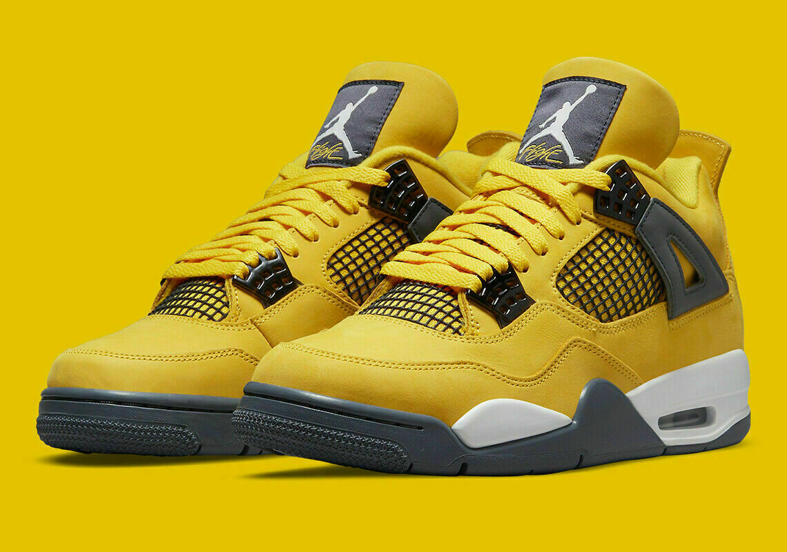 2021 Nike Air Jordan 4 IV Retro Lightning 4-14 Tour Yellow CT8527