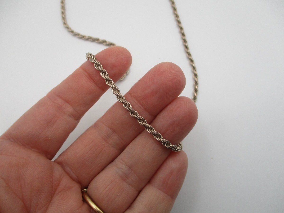 VINTAGE DIAGONAL ITALY 925 SOLID STERLING SILVER MARINER LINK