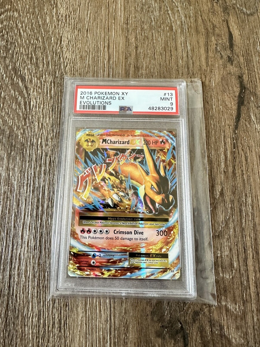PSA 9 MINT Mega M Charizard EX 13/108 XY Evolutions Rare Pokemon