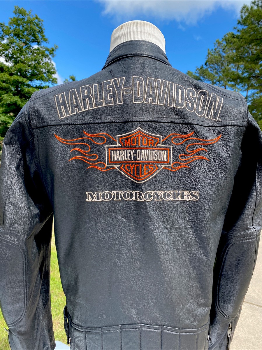 Harley Davidson Men's RIDE READY Black Leather Jacket Medium 98000