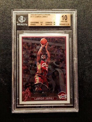 2003-04 Topps Chrome Lebron James Rookie RC BGS 10 Pristine | eBay