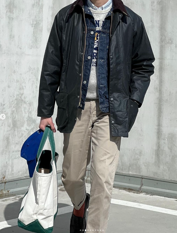 made in the U.K. ~ NAVY ~ Barbour Beaufort Waxed Jacket MSRP$495