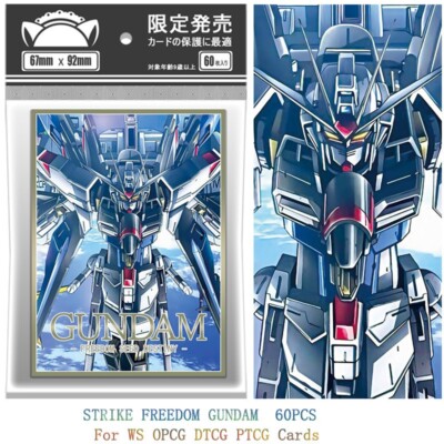 GUNDAM TCG STRIKE FREEDOM 60x Card Game Sleeves | eBay