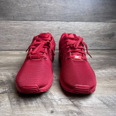 Adidas ZX Flux S32278 Men's 13 Running Shoes Pure Red Lace-Up