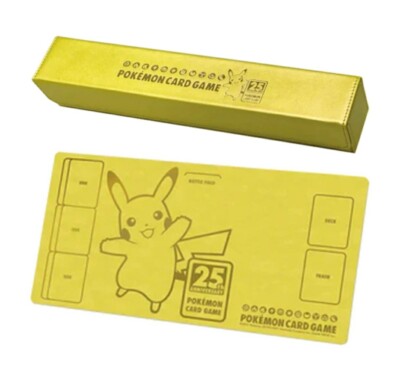 Pokemon Japan 25th Anniversary Golden Box Playmat & Case - Card