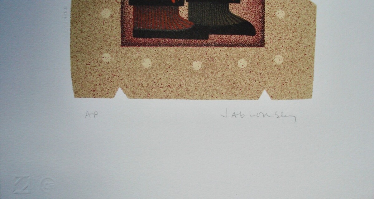 CAROL JABLONSKY LITHOGRAPH , A/P, le NEW YORK MODERNIST,listed mcm