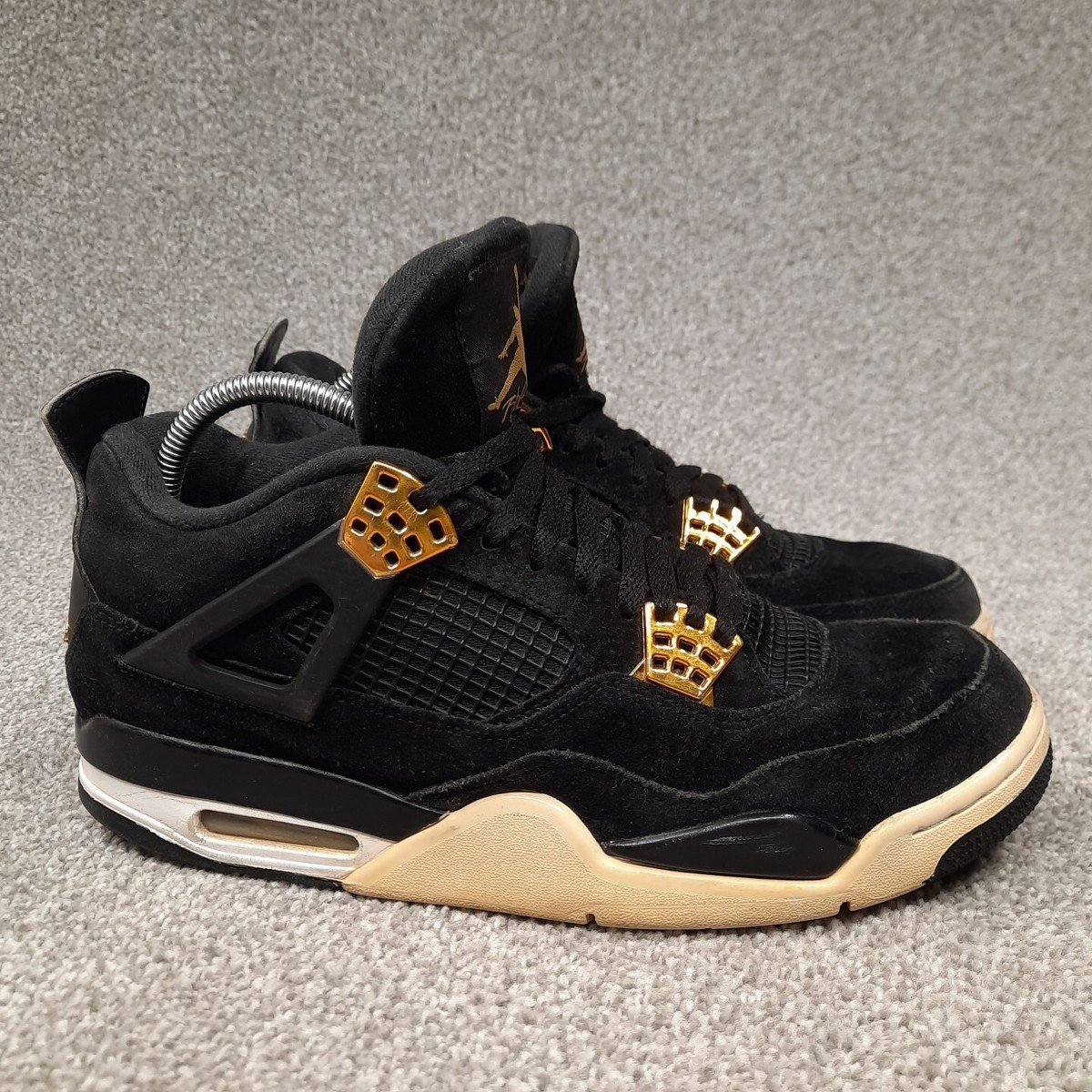 Nike Air Jordan 4 Retro Royalty Mens Size 10 Black Metallic Gold