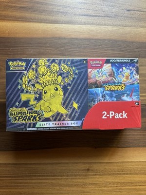 Pokemon TCG Surging Sparks ETB + Booster Bundle Costco 2-Pack