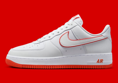 Nike Air Force 1 '07 Low White Picante Red Outline DV0788-102 sz