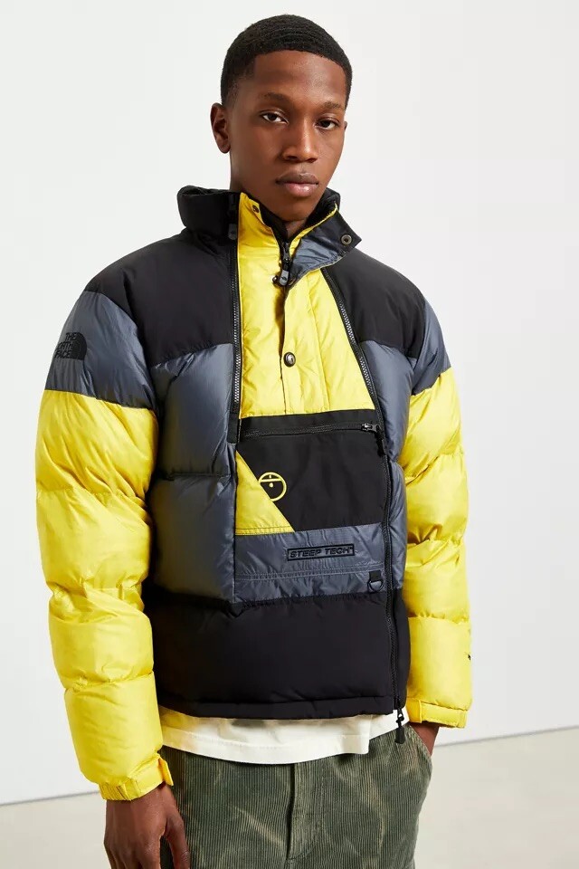 22020 THE NORTH FACE STEEP TECH DOWN JACKET GREY x TNF BLACK x