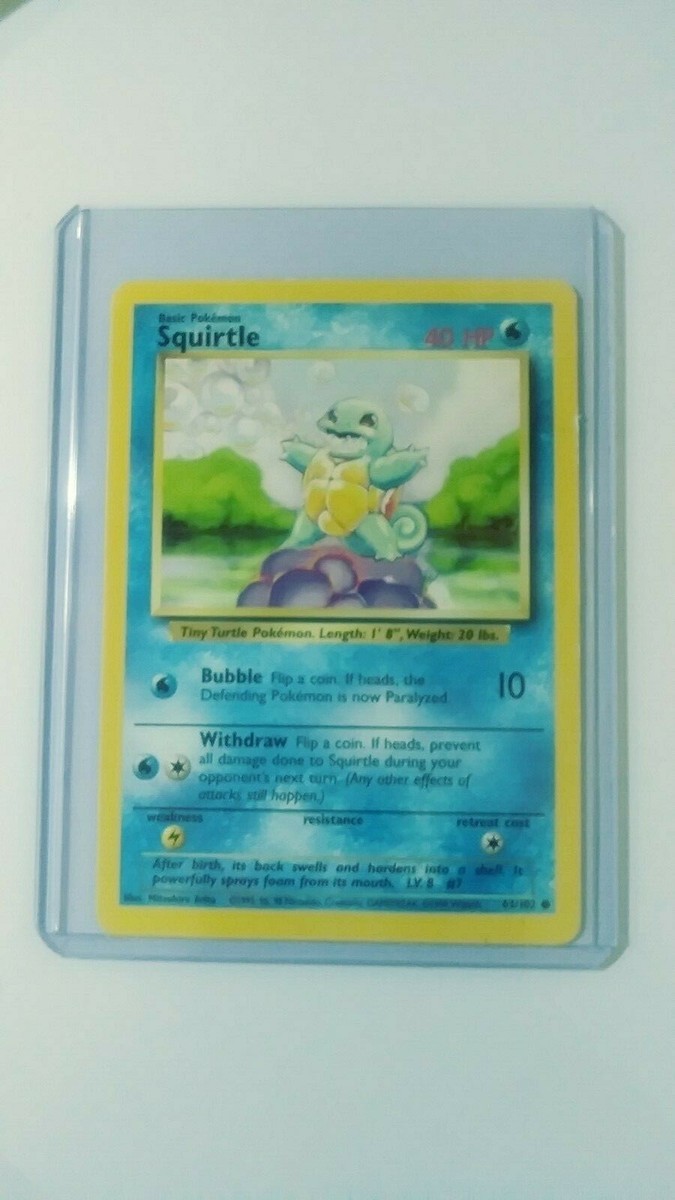 1995 Squirtle Pokemon Card 63/102 Base Set 1st Edition | eBay