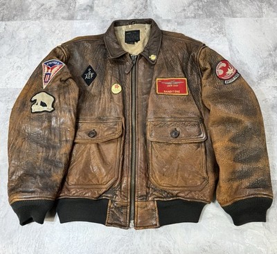 Vintage 1987 Avirex G1 Leather Flight Bomber Jacket US/ Russian
