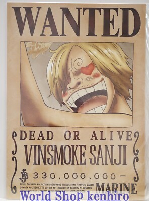 One Piece Wanted Poster Sanji & Latest News Official Mugiwara