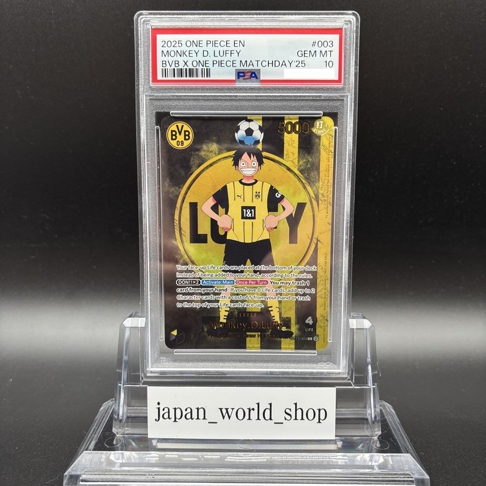 PSA 10 Monkey D Luffy ST13-003 BVB Borussia Dortmund ONE PIECE