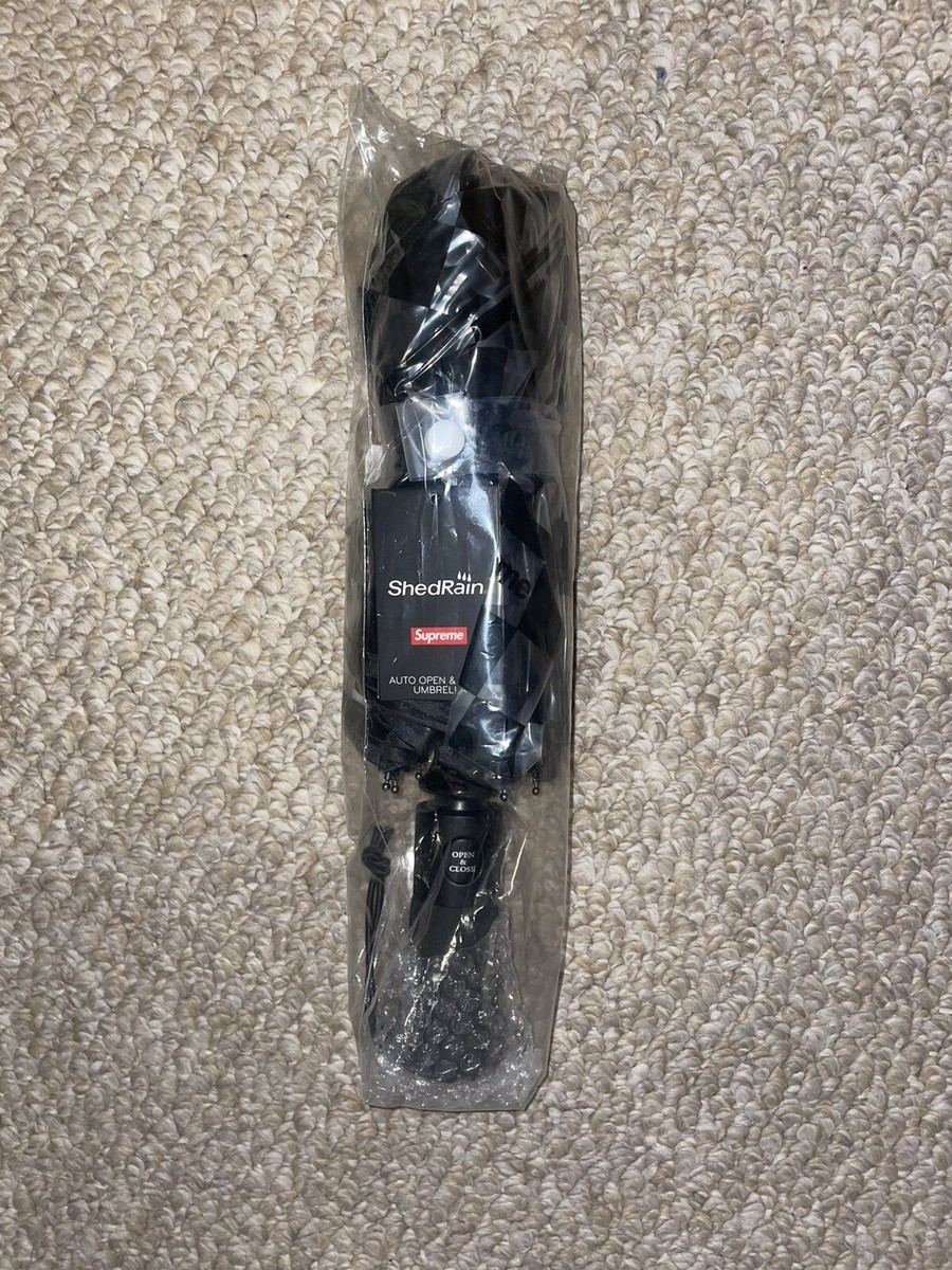 Supreme x Shedrain Transparent Checkered Umbrella Black Brand New