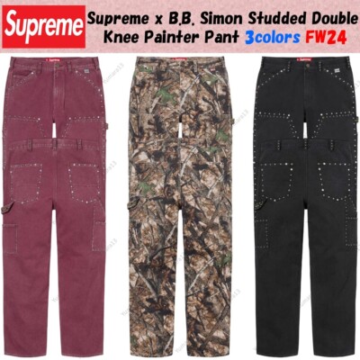 Supreme x B.B. Simon Studded Double Knee Painter Pant 3colors FW24