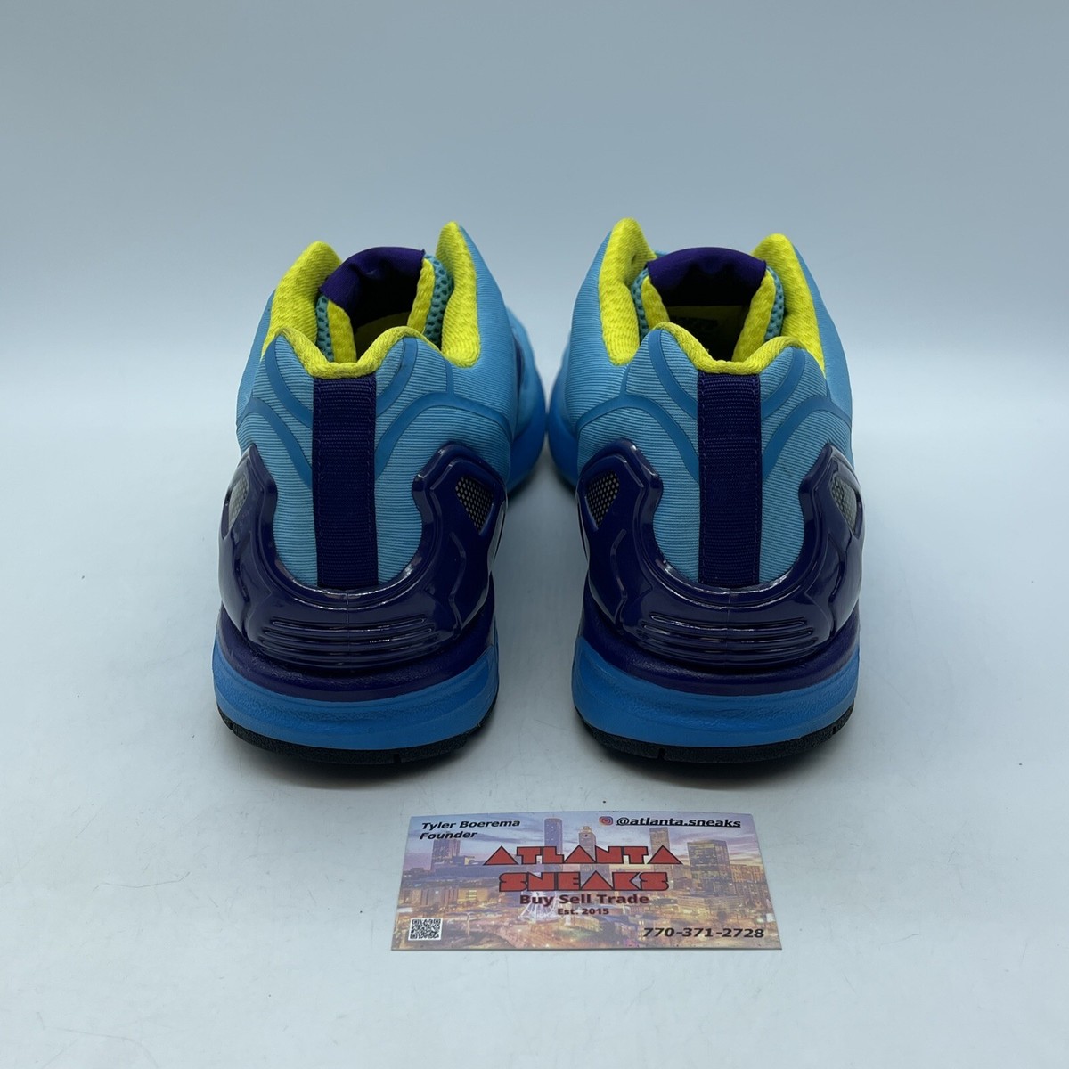 Size 12 - adidas ZX Flux Blue Purple Yellow Suede Leather (AF6303