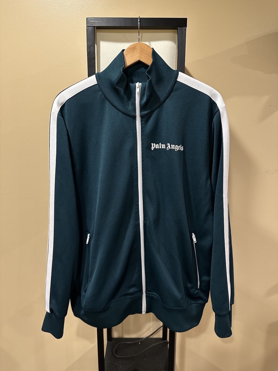 Palm Angels Classic Stripe Track Forest Green Zip Up Jacket | eBay