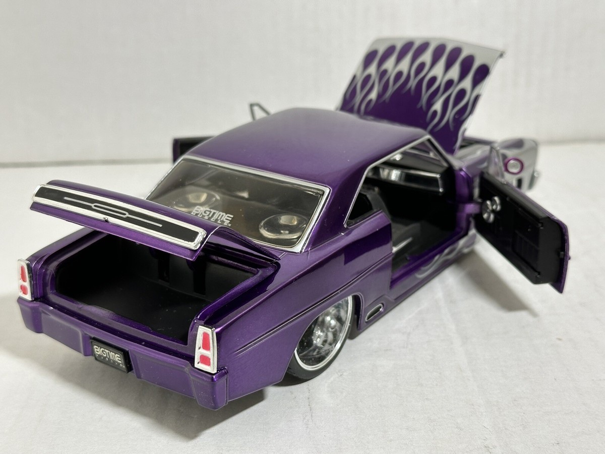 JADA BIGTIME BTM 1967 CHEVY NOVA SS PURPLE / SILVER 1:24 DIECAST