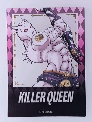 Killer Queen JoJo's Bizarre Adventure Clear Photo Card, Gold Foil