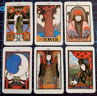 MINT! VINTAGE 1980's Aquarian Tarot Deck 78 Cards David Palladini