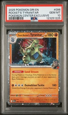 Pokémon Center Promo Destined Rivals PSA 10 Team Rocket Tyranitar