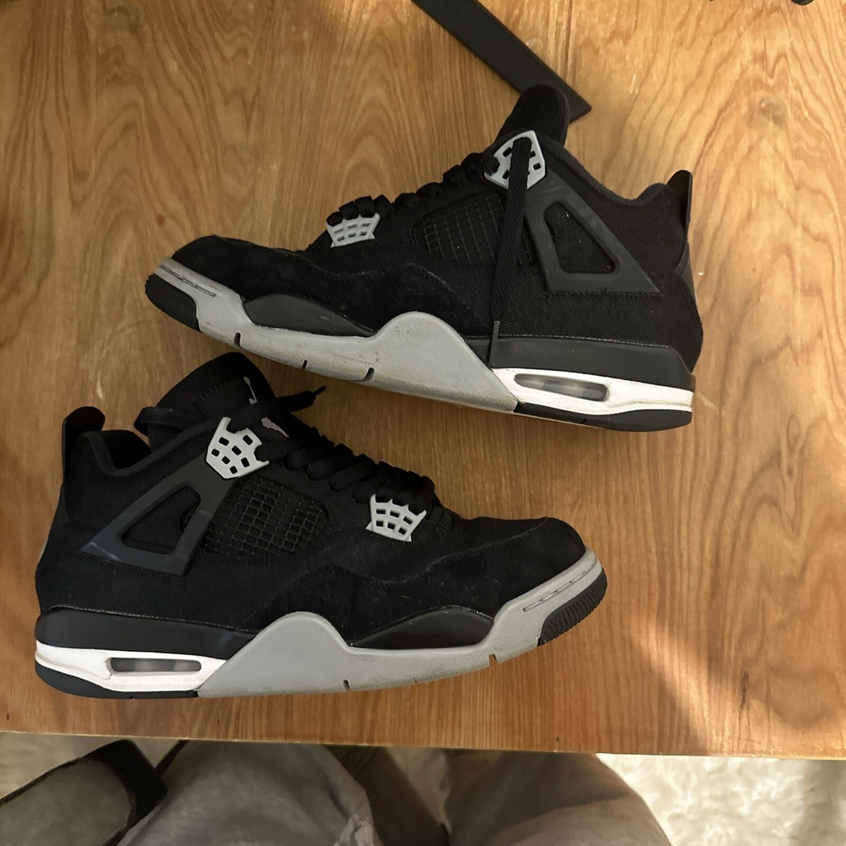 Size 8.5 - Jordan 4 Retro SE Mid Black Canvas | eBay