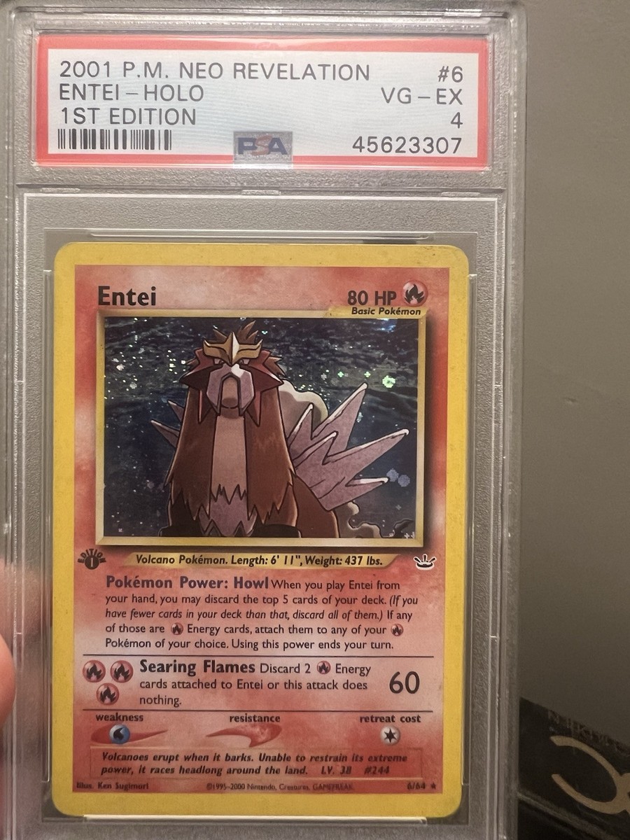 Pokemon TCG Entei 6/64 Neo Revelation 1st Edition Holo PSA 4 | eBay