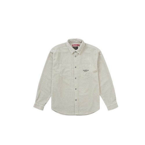 Supreme Washed Corduroy Zip Up Shirt L Cotton GRY | eBay