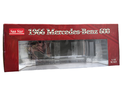 Sun Star 1966 Black Mercedes-Benz 600 Die-Cast 1:18 - NEW In Box