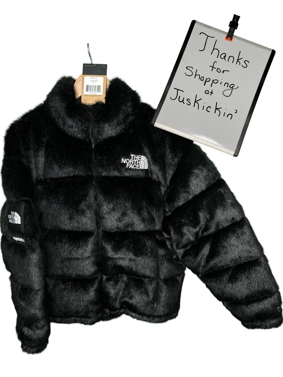 Supreme x The North Face Faux Fur Nuptse - Black Fall/Winter 2020