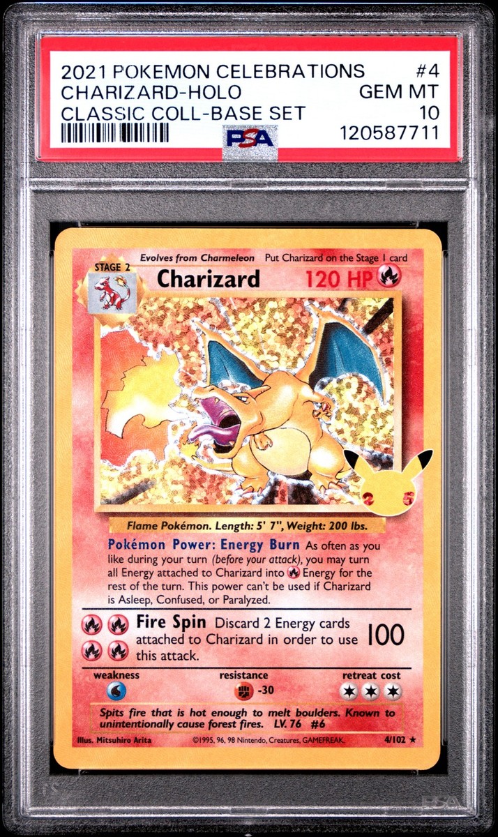 PSA 10 Charizard Holo #4 2021 Pokemon Celebrations Classic