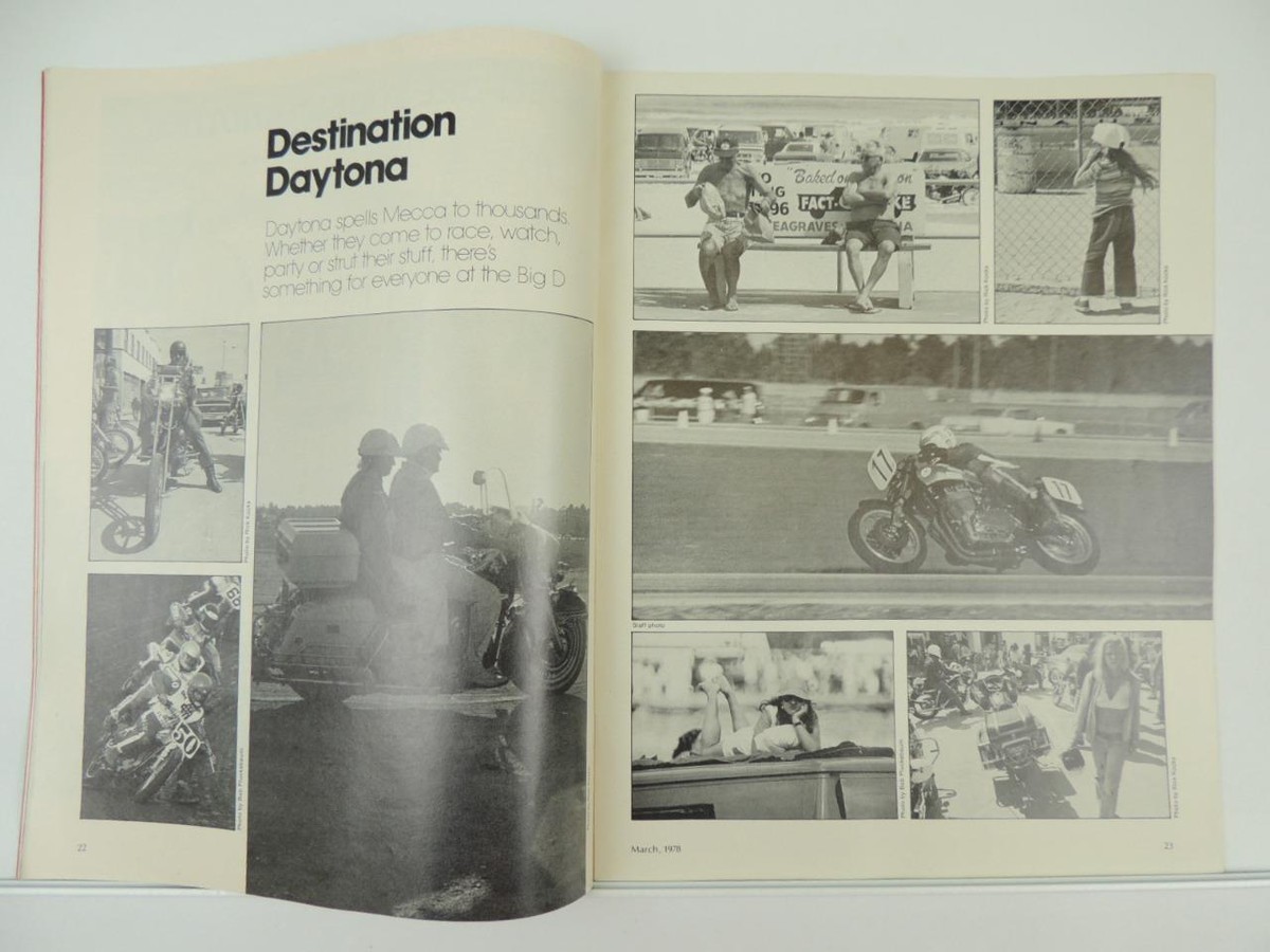 Vintage March 1978 AMERICAN MOTORCYCLIST Magazine Daytona Harley