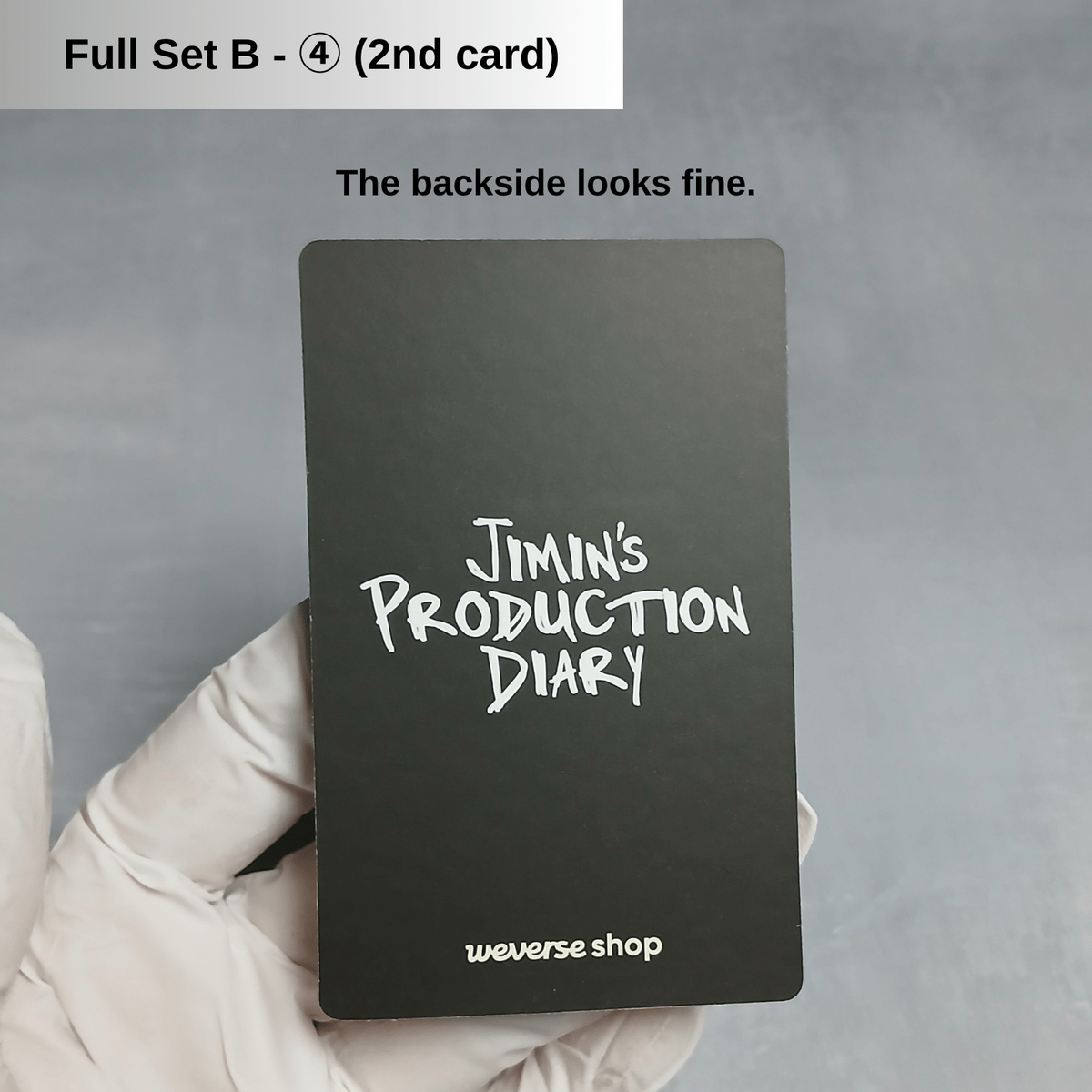 BTS Jimin Production Diary Early Bird Gift Photocard Postcard