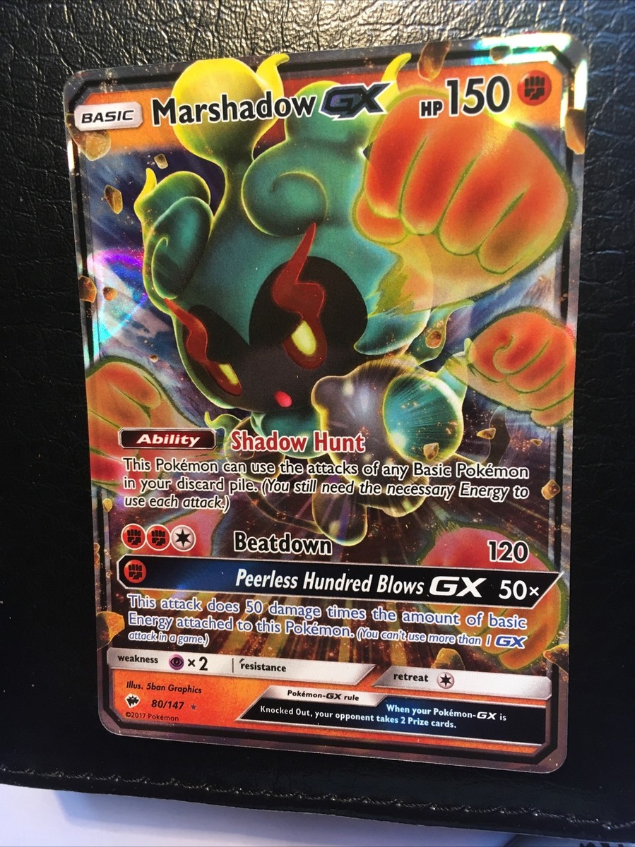 Marshadow GX 80/147 Burning Shadows Ultra Rare Full Art Pokémon