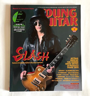 SLASH YOUNG GUITAR JAPAN MAGAZINE 2010 w/DVD Guns N Roses Jeff