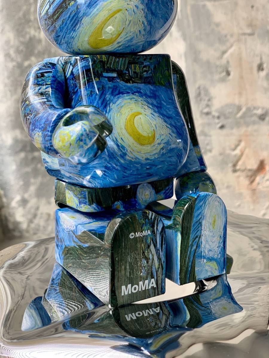 Bearbrick 400% Starry Night Van Gogh ABS Plastic 28cm Height