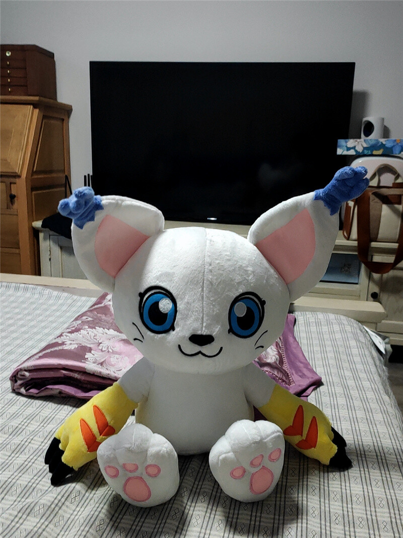 Digimon Adventure Tailmon Plush Doll Digital Monster Anime Stuffed