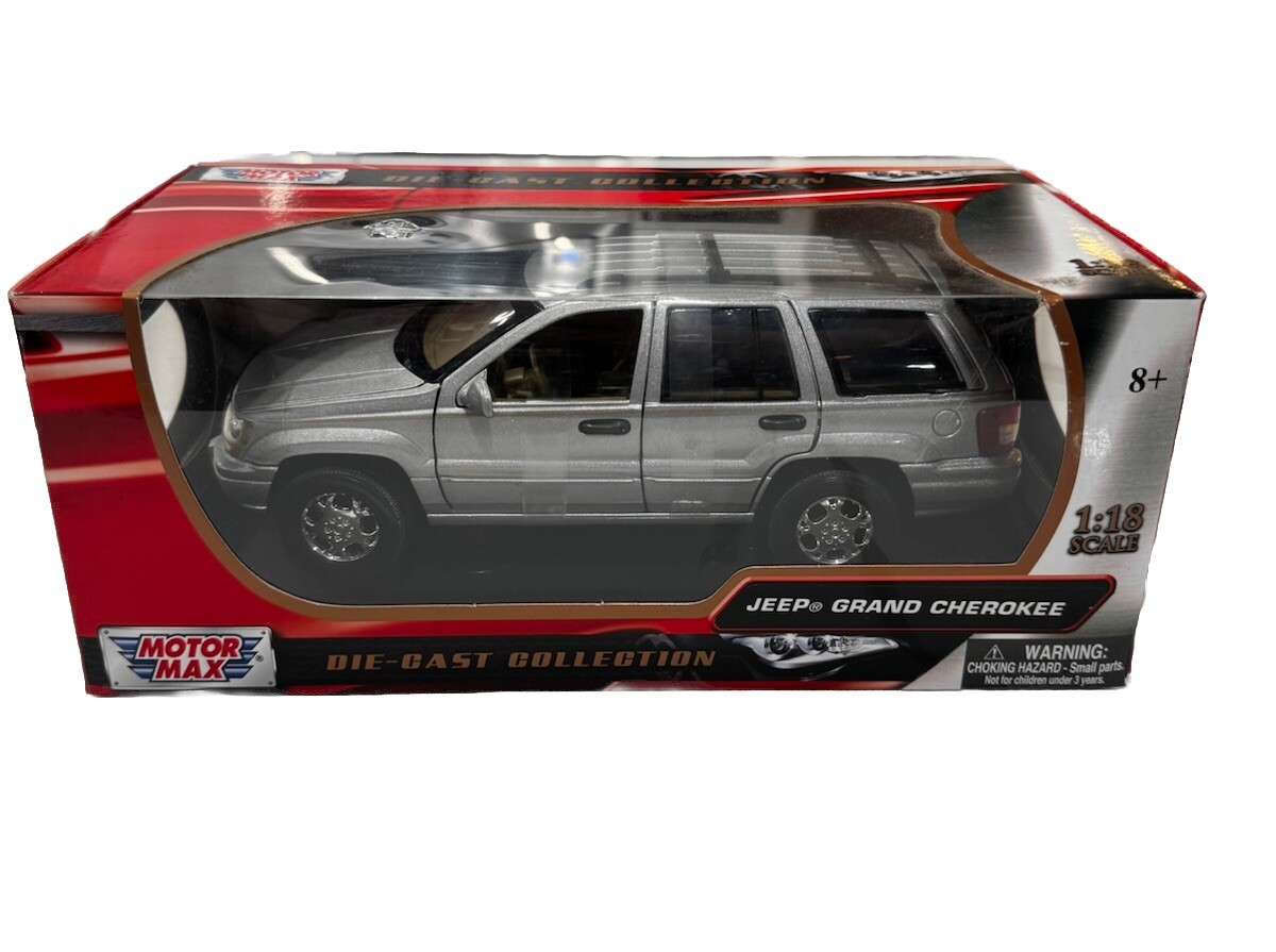 MOTOR MAX 1/18 Scale JEEP GRAND CHEROKEE “Silver Version” | eBay