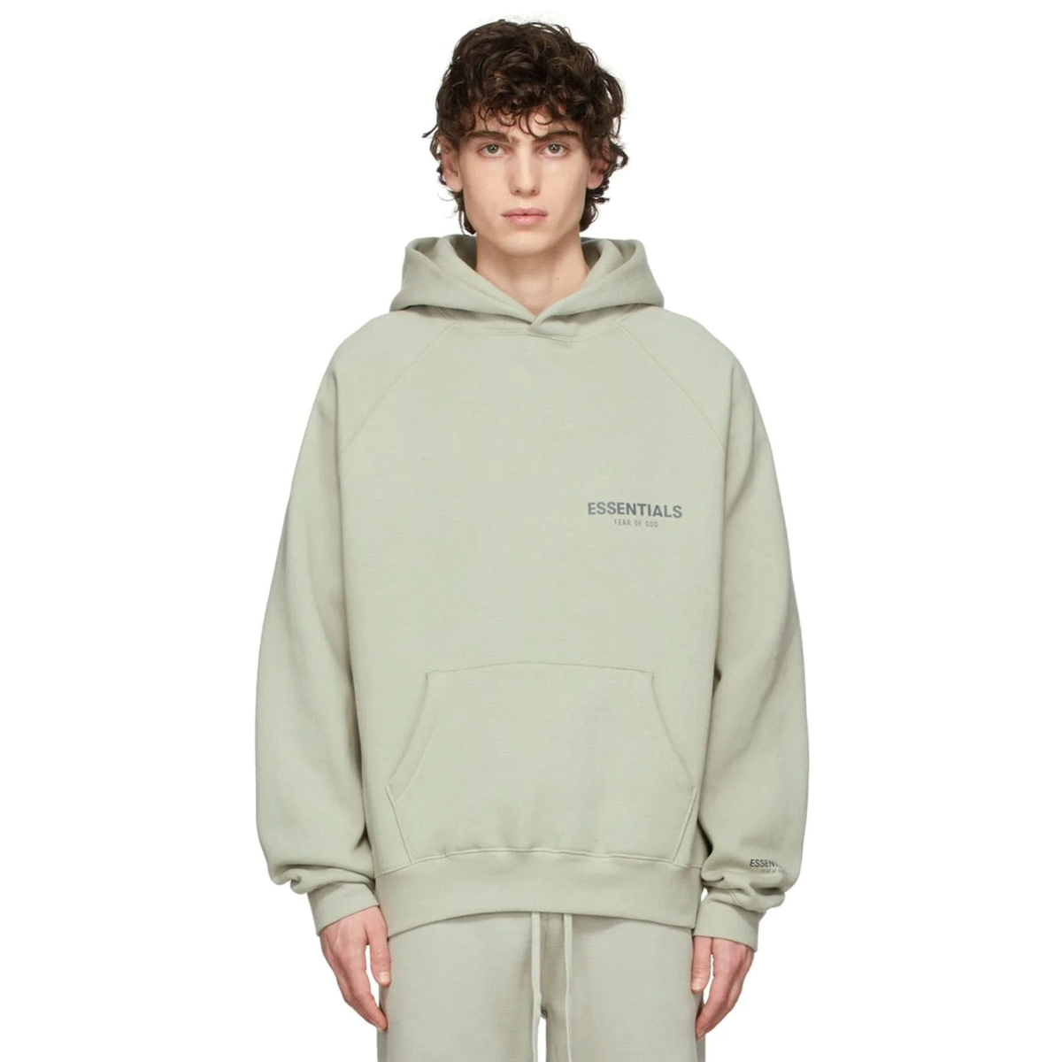 Fear of God Essentials x SSENSE Exclusive Hoodie Green Seafoam