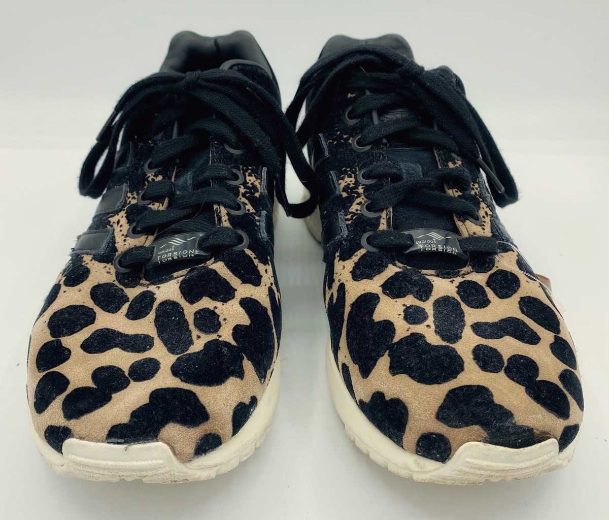 Adidas ZX FLUX-Torsion Lace-Up Cheetah Print Tennis Shoes Women's