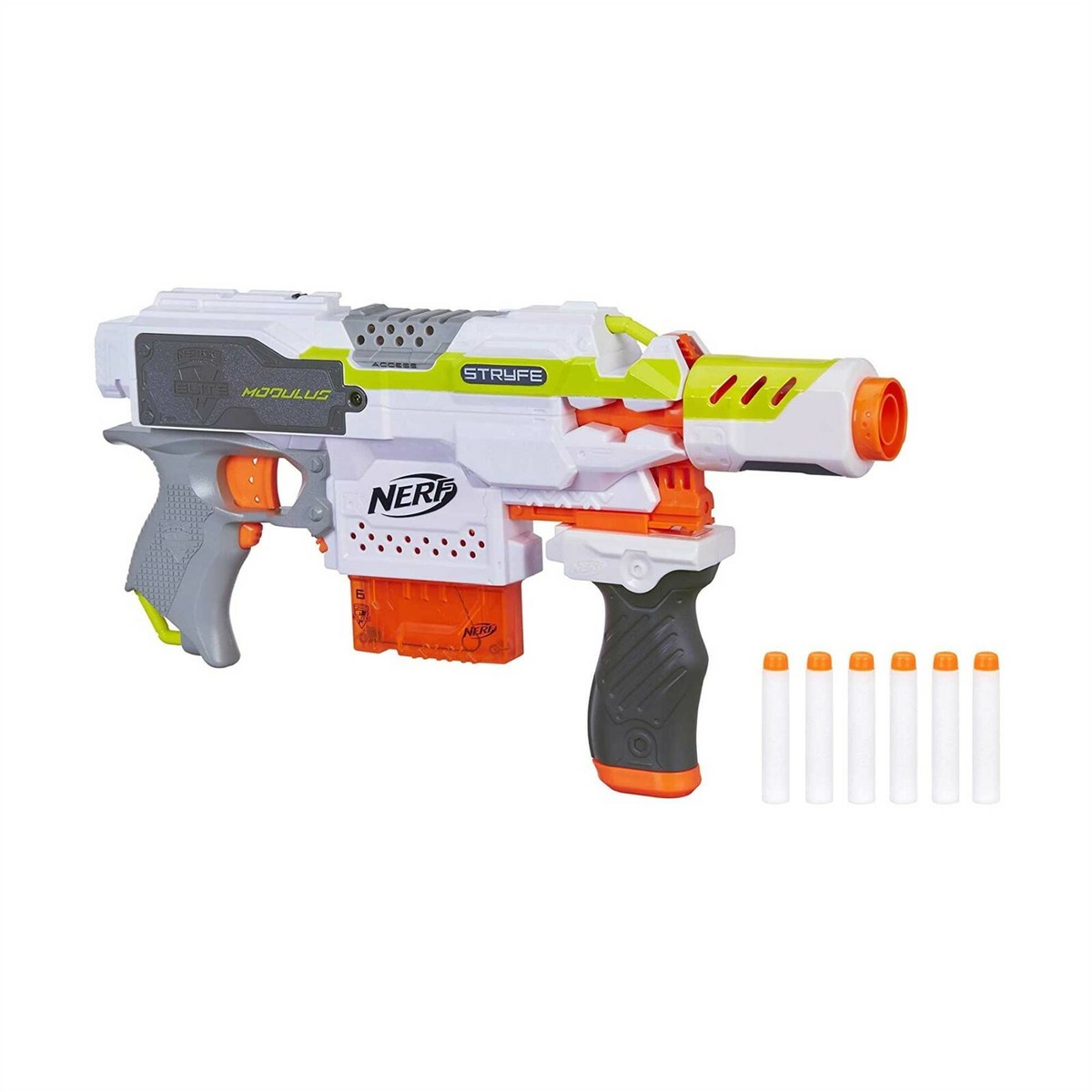 Nerf N-Strike Modulus Stryfe Motorized Blaster Drop Grip 6-Dart