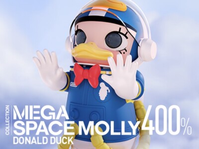 POP MART MEGA Collection 400% SPACE MOLLY Donald Duck Disney New