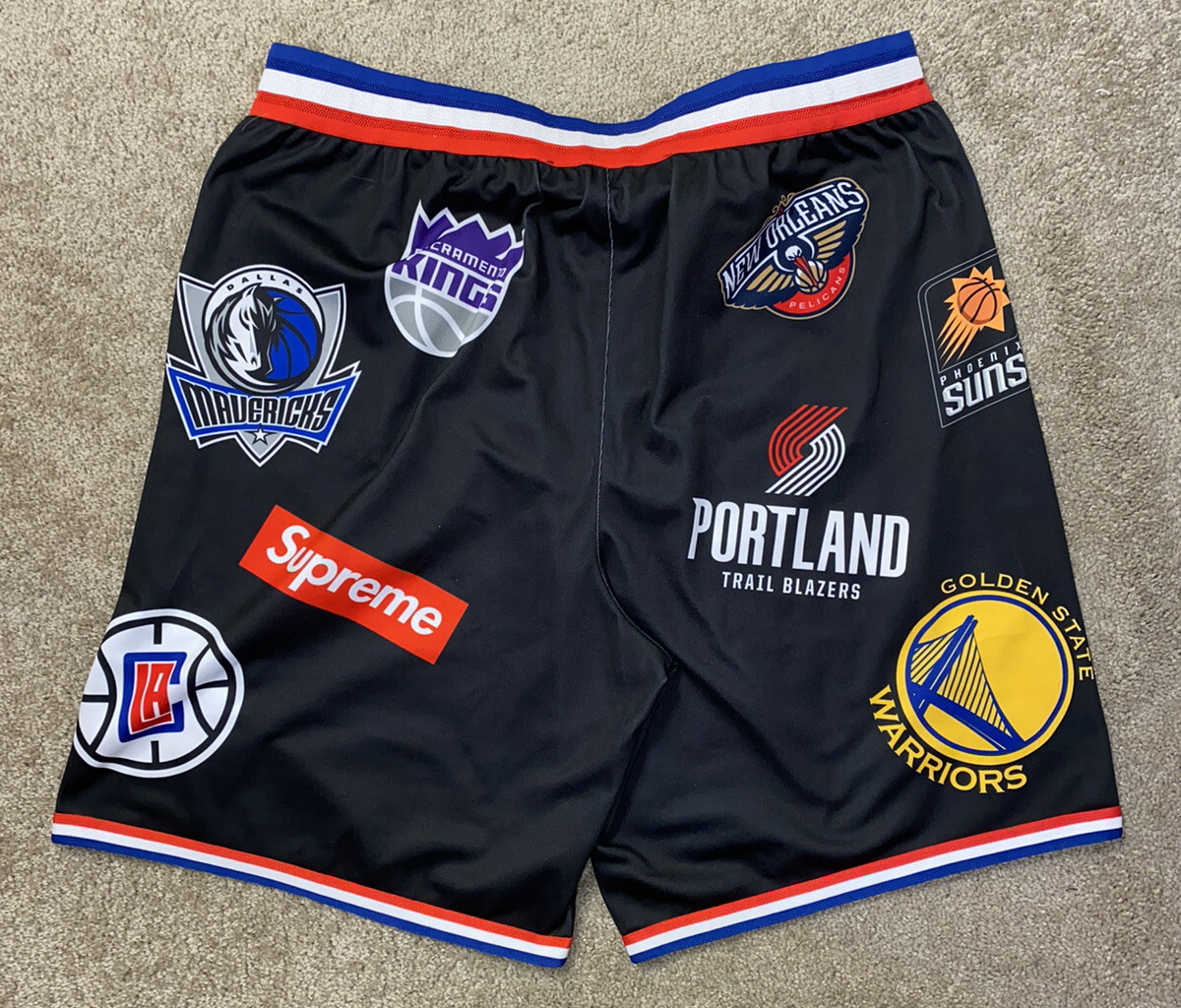 Supreme Nike NBA Teams Authentic Shorts Black Extra Large XL 42