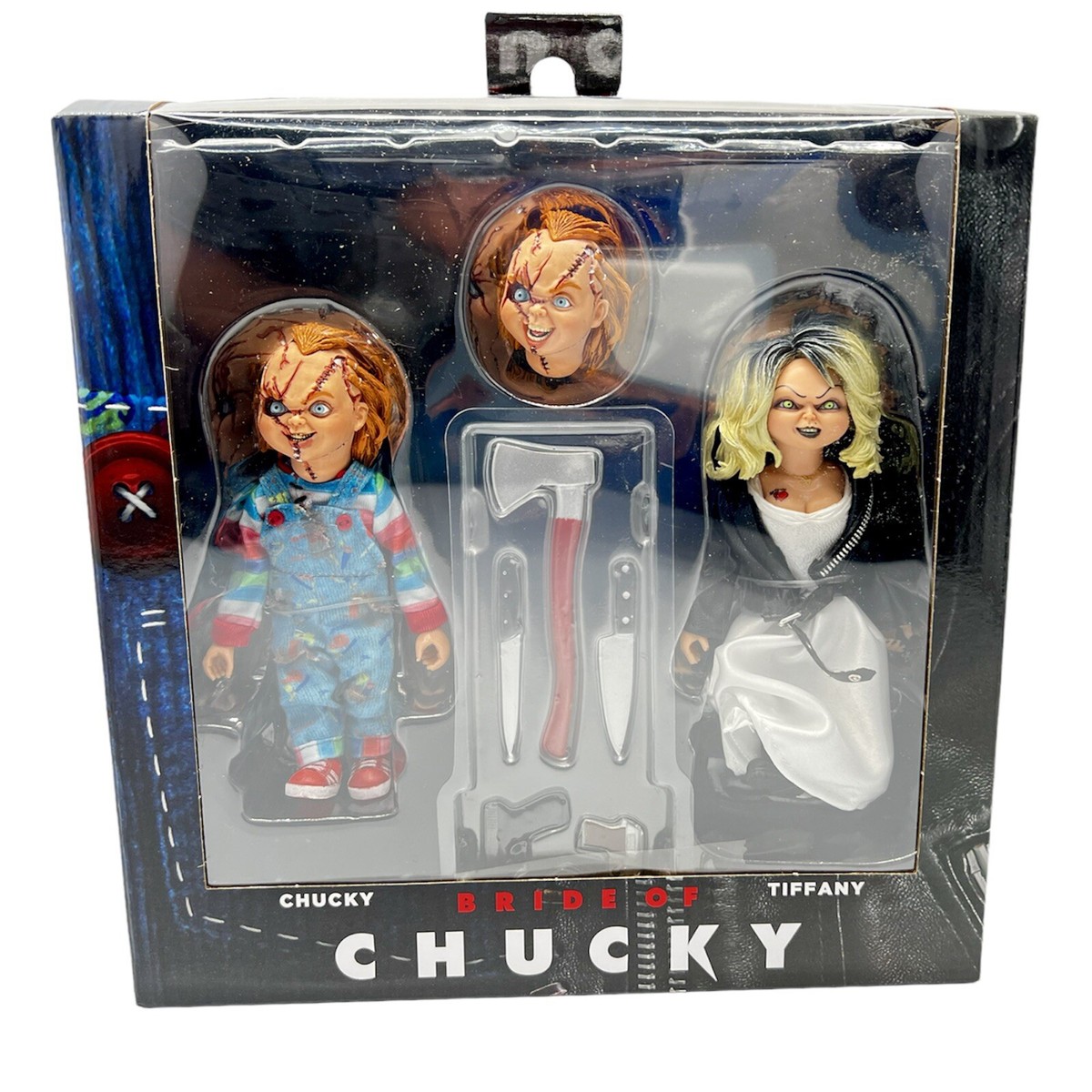 NECA Bride Of Chucky Clothed Chucky And Tiffany 2 Pack Action