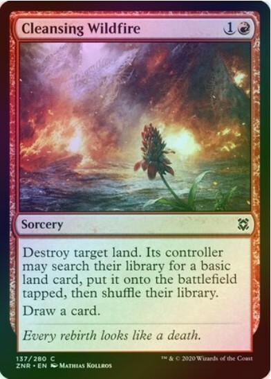1 x Cleansing Wildfire - Foil - Zendikar Rising - LP - Magic The